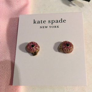 Kate Spade Very Cute Parrot Purple Pave Earrings Studs